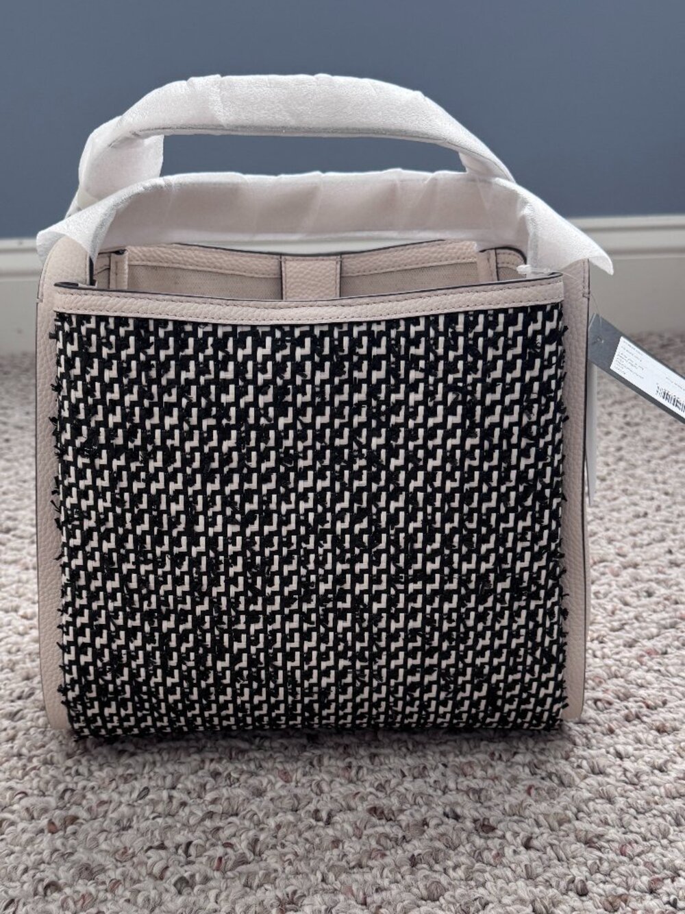 NWT Kate Spade Knott Raffia Tweed Medium Crossbody Tote KH021